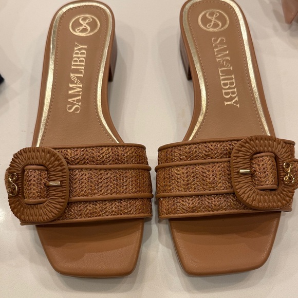 Sam & Libby Brown Block Heel Mules - Picture 10 of 10